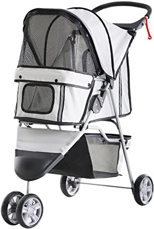 PawHut Cochecito Plegable Mascotas 75x45x97cm