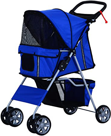 Cochecito Plegable Mascotas 75x45x97cm Perros