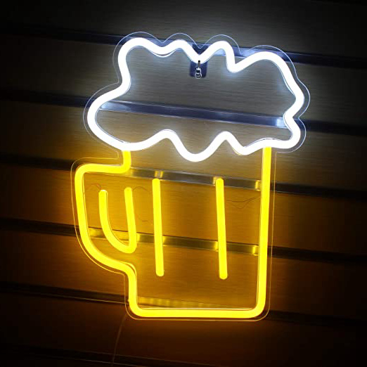 Letrero luminoso LED en forma