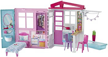 Barbie casa portátil de una