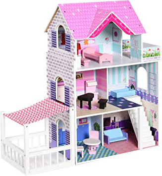HOMCOM Casa de Muñecas de