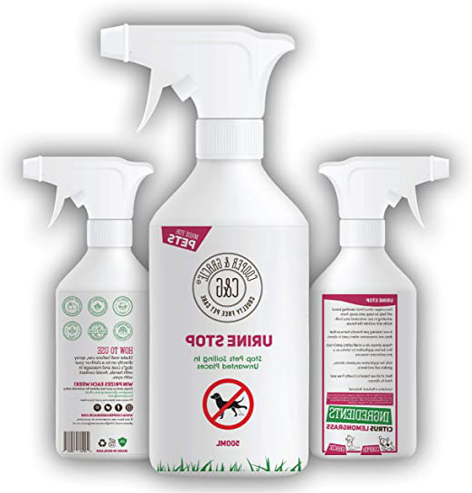 Repelente de orina C&G para repeler Gatos y Perros. Detener la marcación repetida de Gatos y Perros en Interiores y Exteriores. Destructor de orina con enzimas 100% Naturales. 500 ML