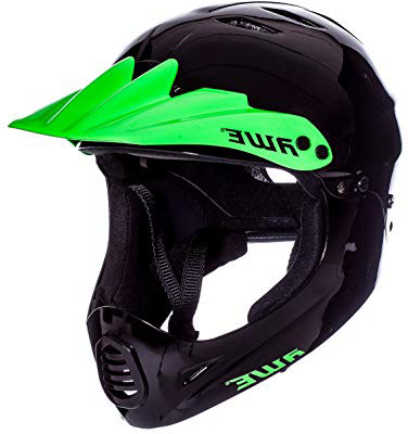 AWE Casco integral para BMX, color verde, tamaño grande de 58 a 60 cm