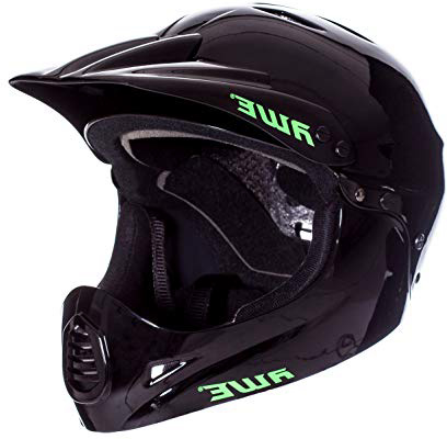 AWE - Casco integral para BMX, tamaño medio, 54-58 cm, color negro