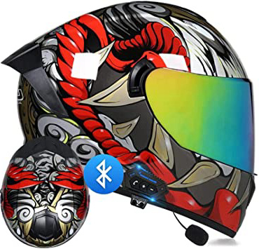 Bluetooth Cascos Integrales de Motocicleta,Con