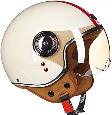 LUNANA Casque de Moto Vintage