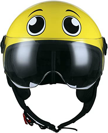 BHR 04042 Casco Moto Demi-Jet Linea One 801, Ojos Amarillos, S (55/56 cm)