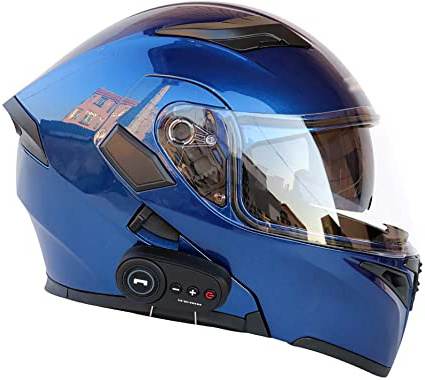 Casco Integral De Motocicleta Bluetooth,