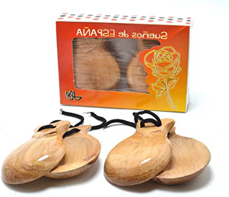 ESPAÑOL CASTAÑUELAS MADERA NATURAL PARA