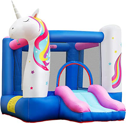 COSTWAY Castillo Hinchable Unicornio para