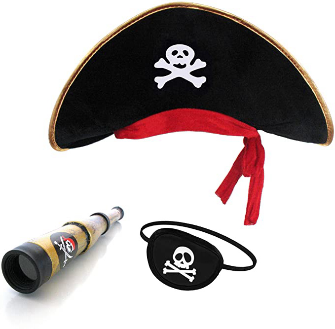 Pirata Sombrero Parche Ojo Capitán