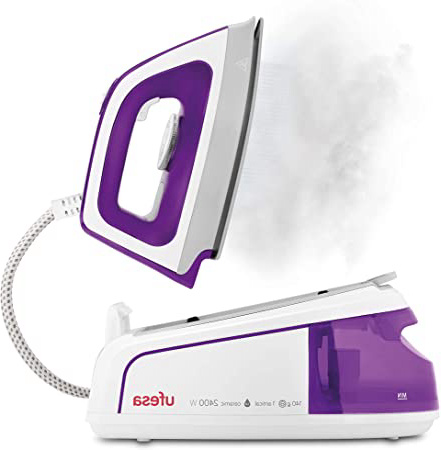 Ufesa PL2410 - Centro de Planchado, 2400W, 4 Bares, 140gr/min Golpe de Vapor, Suela Cerámica, Cartucho antical, 1.2 litros