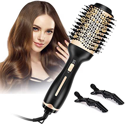 Cepillo Secador de Pelo, EWEIMA 3 en 1 Cepillo de Aire Caliente Portátil Multifuncional con 3 Modo de Temperaturas, Peine de Aire Caliente de Revestimiento Cerámico para Todo Tipo de Cabello