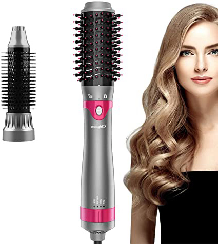 Cepillo de Aire Caliente Secado Rápido Secador de Pelo Chignon Cepillo Alisador de Pelo Versión Mejorada Secador de Cabello Secadora Pelo Rizado 1000W Ion Negativo Voluminizador Peine