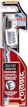 Cepillo de dientes suave y fino Colgate Slim, con cerdas en gris