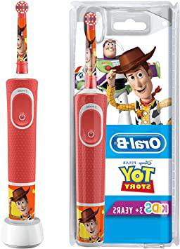 Oral-B Kids - Cepillo Eléctrico Recargable con Tecnología de Braun, 1 Mango de Toy Story de Disney Pixar, Apto para Niños Mayores de 3 Años