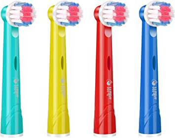 Cabezales de Recambio Oral B Infantil, Paquete de 4 Cabezales para Cepillo de Dientes Eléctricos para Niños de Milos