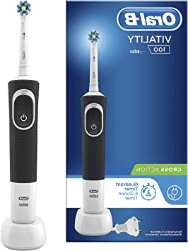 Oral-B Vitality 100 Cepillo Eléctrico Recargable con Tecnología de Braun, 1 Mango Negro, 1 Cabezal de Recambio CrossAction