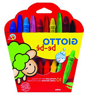 Giotto be-bè 466800 - Estuche 10 súper ceras irrompibles de colores y sacapuntas