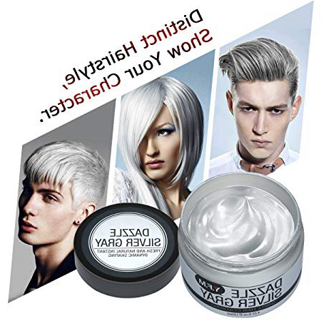 Cera Cabello Para Pelo Gris Plata, Crema Para Colorante Pelo Temporal, Y.F.M Silver Gray Hair Color Wax 4.23 onzas