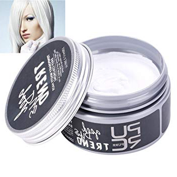 Cera para el Cabello del Peinado temporal Color del cabello Crema Para Colorante Pelo, Hidratante Saludable(blanco)