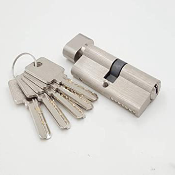 inherited Clindro, Bombin de seguridad, Bombín cilíndrico de doble embrague (29 x 70 mm), reforzado, antirotura, antibumping, antitaladro, leva antiextracción, cerradura para puerta, 5 llaves