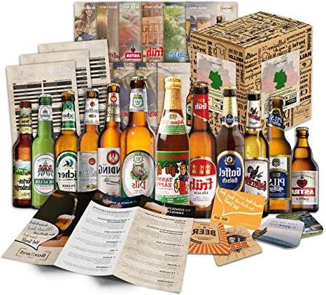 12 Cervezas alemanas en caja de regalo para él, padre, abuelo, amigo, novio, Día del Padre, cumpleaños, Navidad, Pascua, aniversario