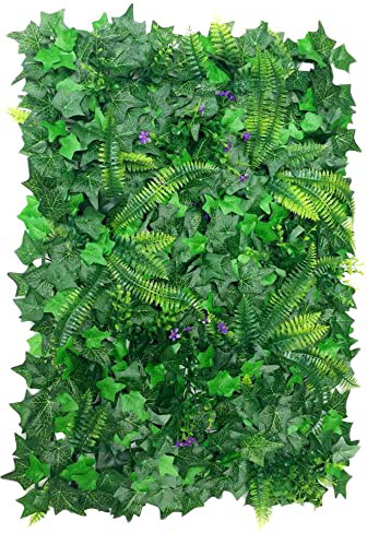 40 * 60cm Césped de Plantas Flor Hierba Hoja Enredaderas Artificiales Pared Decoración