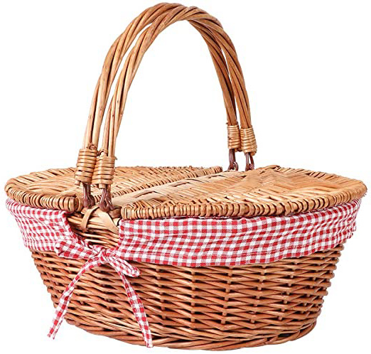 Display4top Cesta de mimbre de