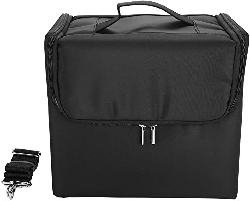 Salmue Bolsa Cosmética de Viaje, Mujer Maquillaje Grande 3 Pisos Mochila para Mujer Estuche para Maquillaje Cosméticos Organizador con Divisor, Viaje o Accesorios para el Hogar