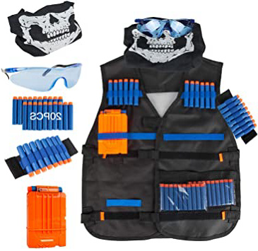 LVHERO El Kit Chaleco Táctico para Nerf Guns N-Strike Blaster Elite/Mega/Rival Series