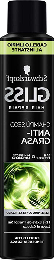 Schwarzkopf Gliss Champú seco anti-grasa - 200 ml x Pack de 3 = 600ml