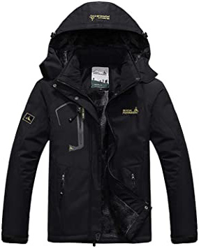 Memoryee Chaqueta Impermeable para Hombres Chaqueta Polar de Invierno Cálida Chaqueta de esquí A Prueba de Viento Bolsillos múltiples