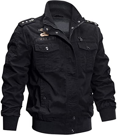Chaqueta de Manga Larga de los Hombre Lavado Chaqueta Militar Gran tamaño Escudo Transpirable táctico BaZhaHei Invierno Abrigo Casual con Capucha de Lana Capa Jacket Parka Pullover
