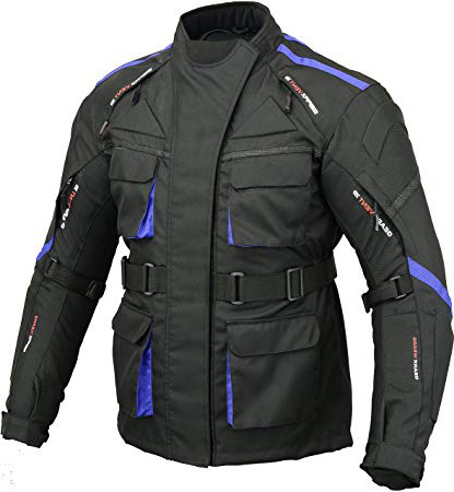 GearX Surfer Chaqueta Moto Impermeable Acolchada Espalda y Codo, M