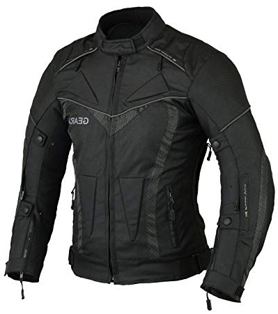 BorneAir Chaqueta de protección de Moto Impermeable con ventilación, M