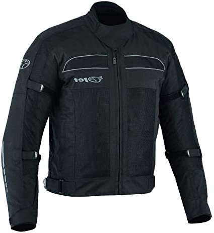JET Chaqueta Moto Hombre Verano con Armadura Malla Air Flow COLT (Negro, 3XL (EU 56-58))