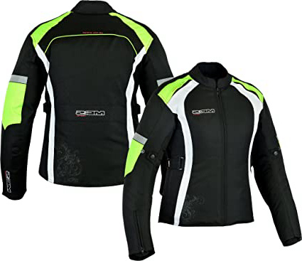







MBSmoto MJ24 motocicleta scooter touring racing cordura textil chaqueta impermeable para mujer (L, Amarillo)






