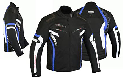 







MBSmoto MJ22 Max Motocicleta Motocicleta Corta Textile Touring Jacket (Azul, XL)






