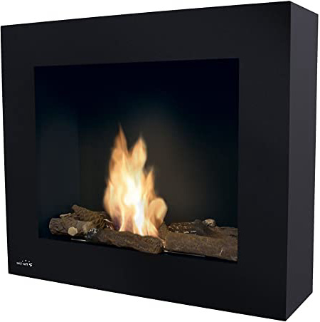 PURLINE BESTBIO AF-BB Biochimenea de suelo o pared de color negro con regulador de llama