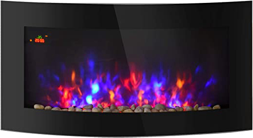 HOMCOM Chimenea Eléctrica de Pared