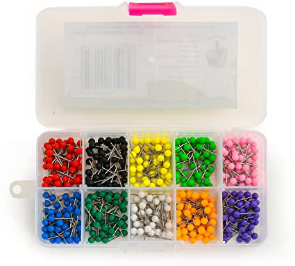 OfficeTree® Chinchetas de cabeza redonda