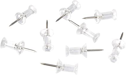 AmazonBasics Chinchetas, cabeza de plástico