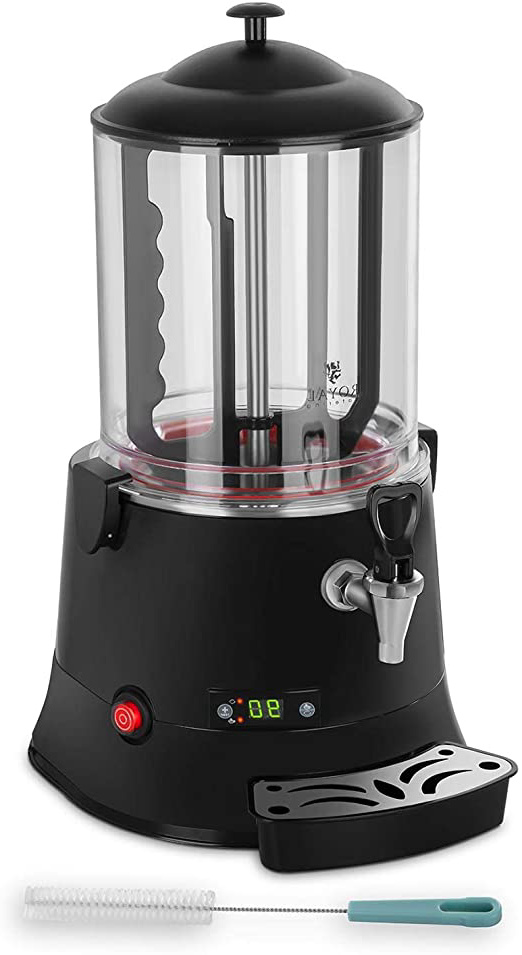 Royal Catering Dispensador De Chocolate Caliente Máquina Comercial RCSS-10 ECO (10 L, 440 W, Temperatura 30-90 °C, libre de BPA, pantalla LED)