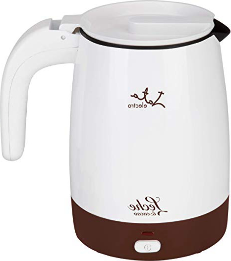 Jata CL819 Calienta leche, Para leche y chocolate, Interior antiadherente, Libre de PFOA, Resistencia oculta, Mantiene a 80º C, Fácil limpieza, Capacidad 1 litro