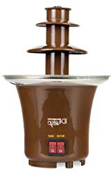 ITALIAN DESIGN Fuente de Chocolate - Chocolatera Eléctrica de 65W, base de Acero Inoxidable, Marrón.