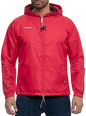 Geographical Norway Chaqueta impermeable con capucha para hombre
