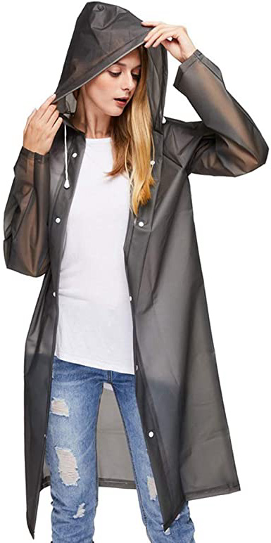 BEIAOSU Lluvia Poncho Transparente ReutilizableTranspirable