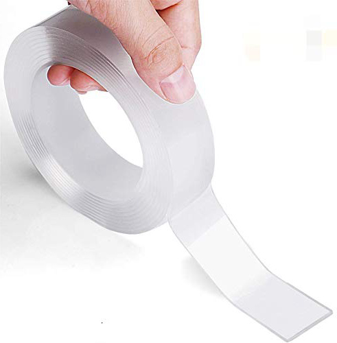 DLOPK Cinta de doble cara Lavable multifuncional(9.8ft/3M) Nano Tape, Adhesivo antideslizante,Reutilizable Transparente Traceless Grip Tape para Pared,Cocina, Alfombra,Llaves,Fijación de Fotos
