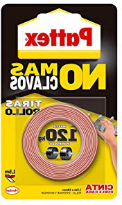 Pattex No Más Clavos Cinta, cinta adhesiva para aplicaciones permanentes, cinta de doble cara extrafuerte, adhesivo de montaje para interior y exterior, 19 mm x 1,5 m